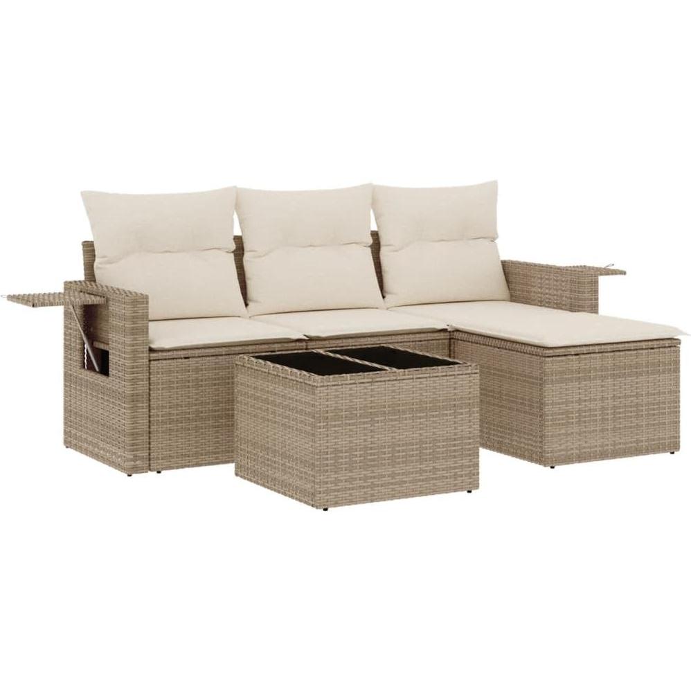 VidaXL, Gartenlounge, 10-tlg. Garten-Lounge-Set mit Kissen