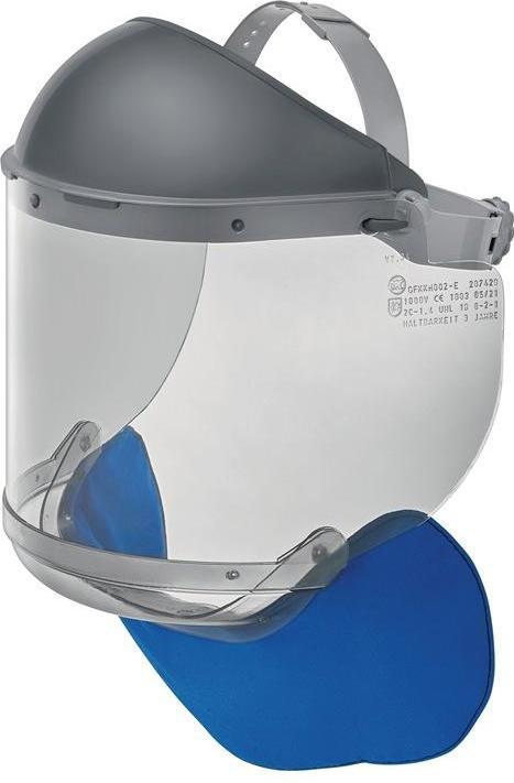 Actual product image Aschua Electrician's face shield GFKKH002-E PC,grey 550x200x2mm EN 166,EN 170,GS-ET 29