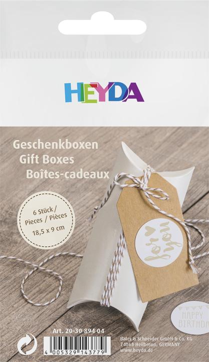 Produktbild Heyda Geschenkschachtel 90 x 125 mm 6 Stück, Creme (6x)