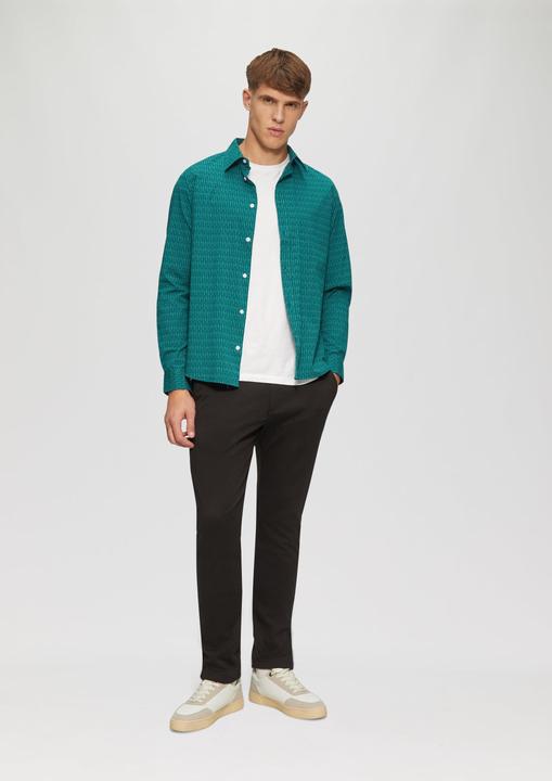 Produktbild S.Oliver Hemd Slim Fit: Gemustertes Hemd aus Baumwollstretch (XL)