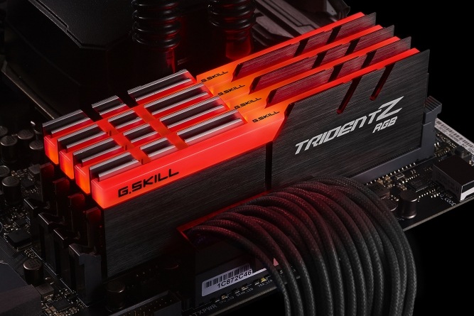 Produktbild G.Skill Trident Z RGB (4 x 16GB, 3200 MHz, DDR4-RAM, DIMM)