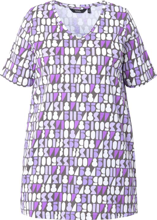 Produktbild Ulla Popken T-Shirt, Zahlen, A-Linie, V-Ausschnitt, Halbarm (46, 48)