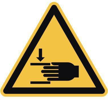 Neutralware Sign 20x20 cm (WxH) Warning of hand injuries Hard PVC