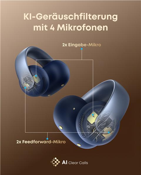 Actual product image Anker Soundcore AeroClip blue (ANC, 8 h, Wireless)