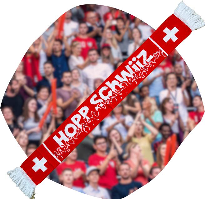 Image du produit Sportglobe Hopp Schwiiz Fan Schal (Strickoptik)