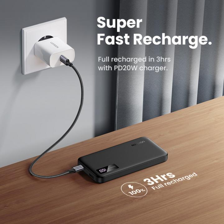 Productafbeelding Ugreen Two-way Fast Charging Power Bank (10000 mAh, 20 W, 72 Wh)
