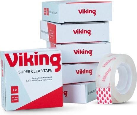 Actual product image Viking Adhesive tape crystal clear PP (polypropylene) 19 mm x 19 mm Transparent (19 mm)