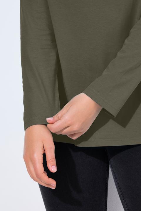 Produktbild Ulla Popken Shirt, Slim, V-Ausschnitt, Langarm (42, 44)