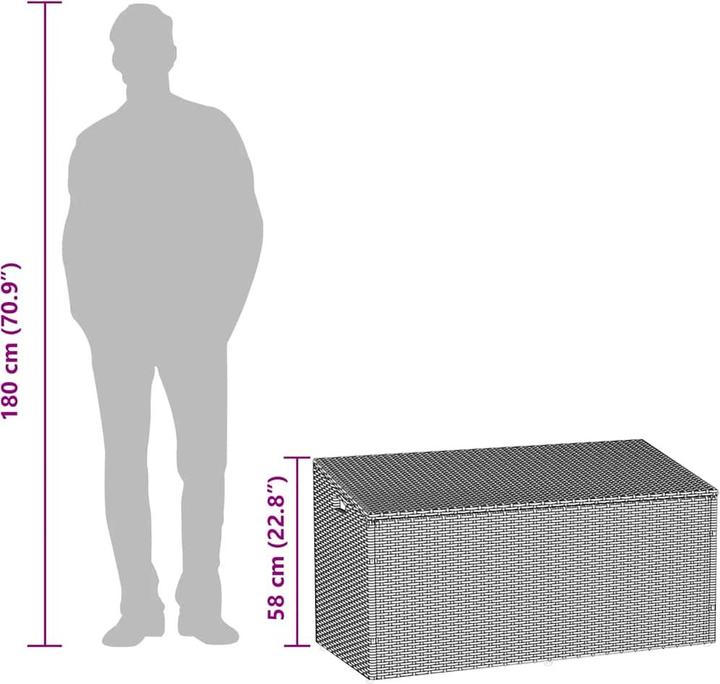 Actual product image vidaXL Garten-Aufbewahrungsbox