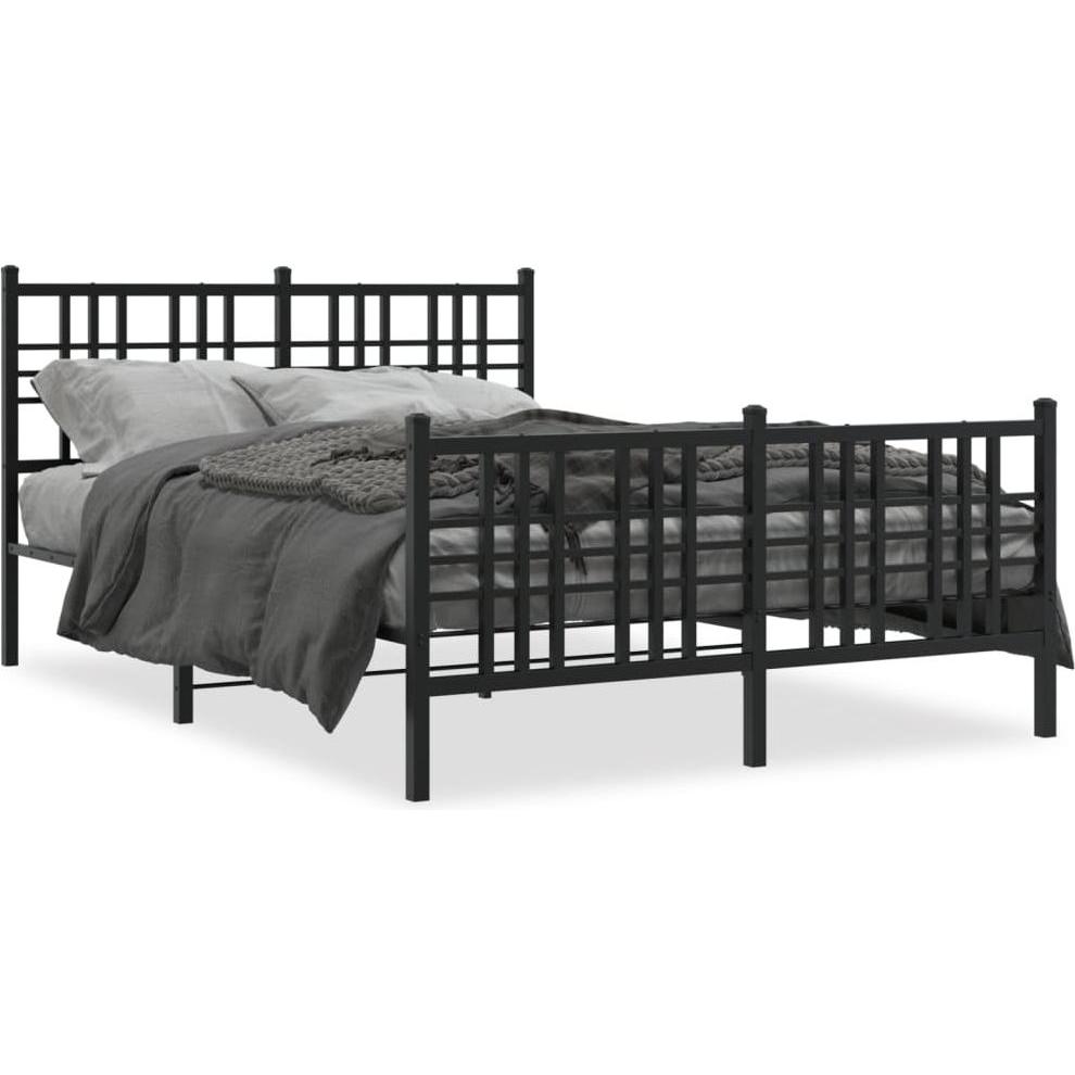 VidaXL, Bett, Bettgestell mit Kopf- und Fussteil (140 x 200 cm)