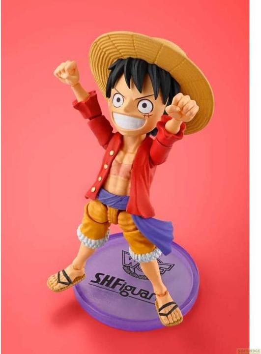 Produktbild Bandai One Piece World Collactable Figures x S.H. Figuarts Actionfigur Monkey D. Luffey 8 cm
