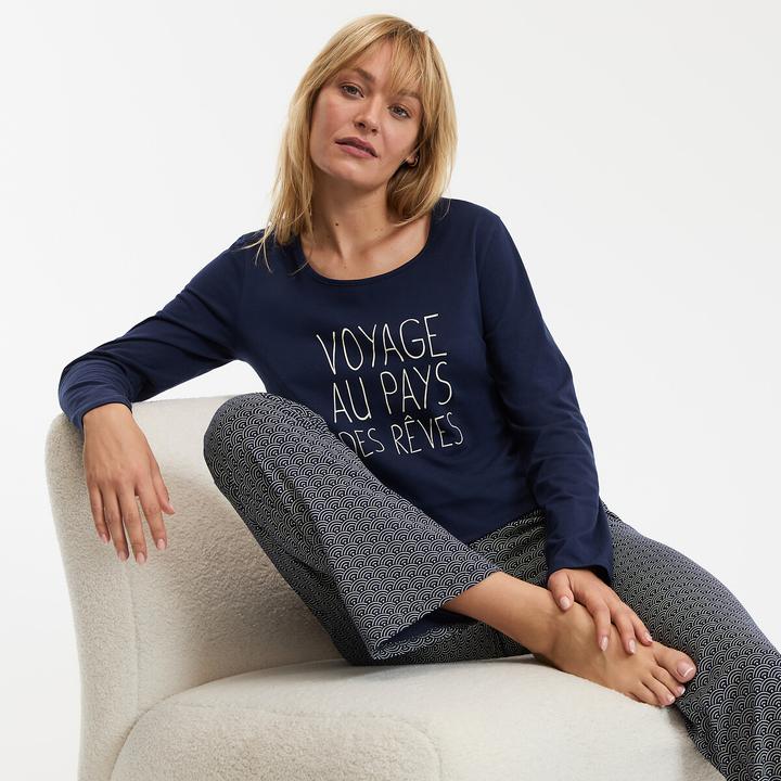 Image du produit So'home Pyjama mit langen Ärmeln aus Baumwoll-Jersey (46)