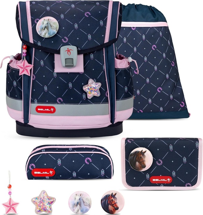 Produktbild Belmil CLASSY Plus Schulrucksack-Set Midnight Gallop (19 l)