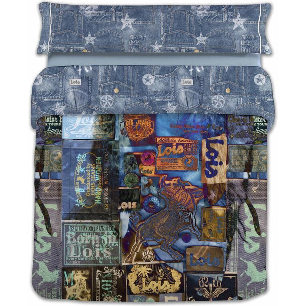 Lois, Biancheria da letto bambini, Duvet cover set LABELS P. Blue King size 240 x 230 cm 4 Pieces