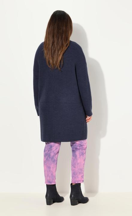 Image du produit Ulla Popken Cardigan long en maille côtelée, coupe oversize et col montant (56)