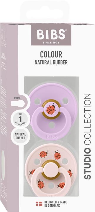 Produktbild Bibs - Pacifier Studio Colour 2 PACK Ladybug Latex - Violet Sky Mix - Size 1 (2x, 0 - 6 Monate)