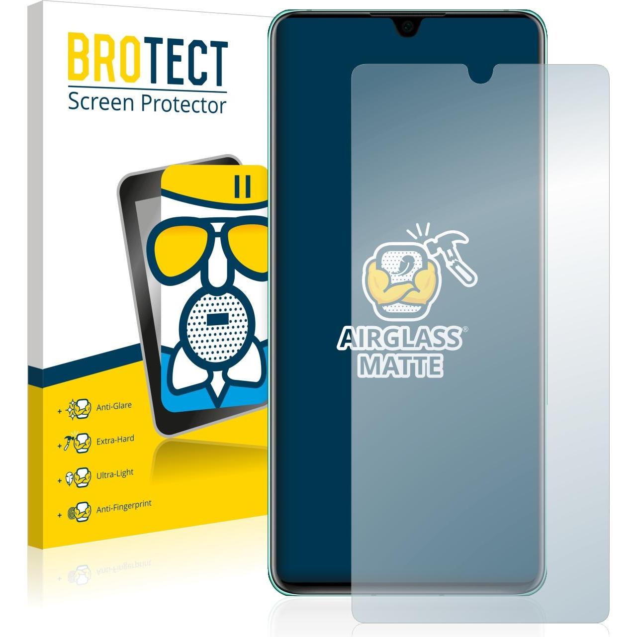 Thumbnail - BROTECT AirGlass Panzerglasfolie Matt (1 Stück, Huawei P30), Smartphone Schutzfolie, Grau