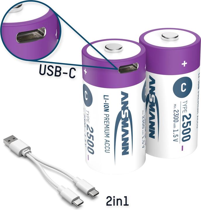 Produktbild Ansmann Baby C (2 Stk., C, 2300 mAh)