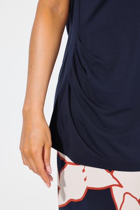 Produktbild Ulla Popken T-Shirt, drapiert, Classic, U-Boot-Ausschnitt, Halbarm (56)