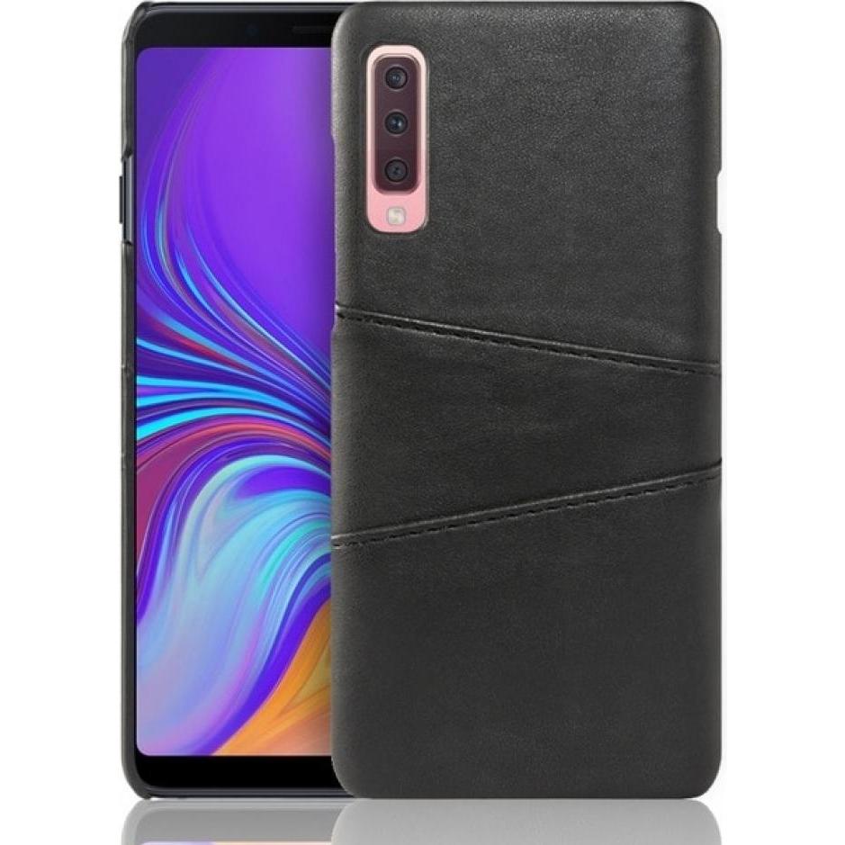 Screenguard Samsung Galaxy A7 2018 CardCaddy Leder Backcase mit Kartenfächern (Samsung Galaxy A7 (2018)), Smartphone Hül...