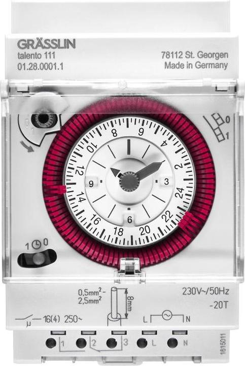 Actual product image Elbro REG time switch talento 111 1-0-clock sealable with plug-in terminals