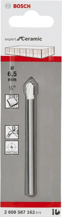 Produktbild Bosch Professional Zubehör Fliesenbohrer CYL-9 Ceramic, 6,5 x 80 mm (6.5 mm)