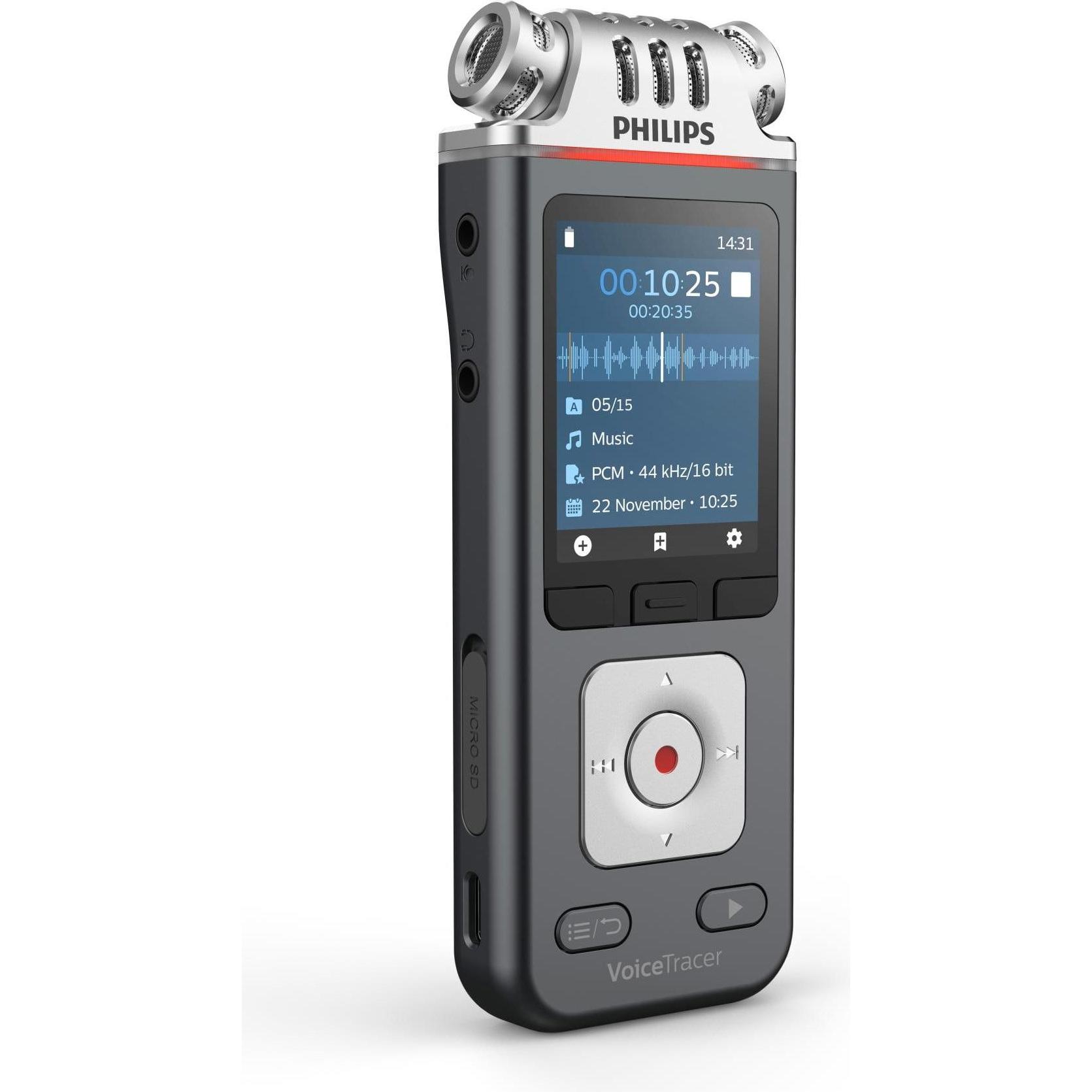 Thumbnail - Philips Voice Tracer DVT6110 (8 GB), Diktiergerät, Grau