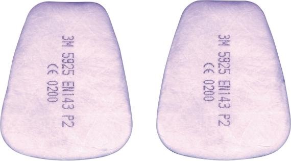 Productafbeelding 3M P2 Deeltjesinzetfilter 5925 (Vervangend ademhalingsfilter)
