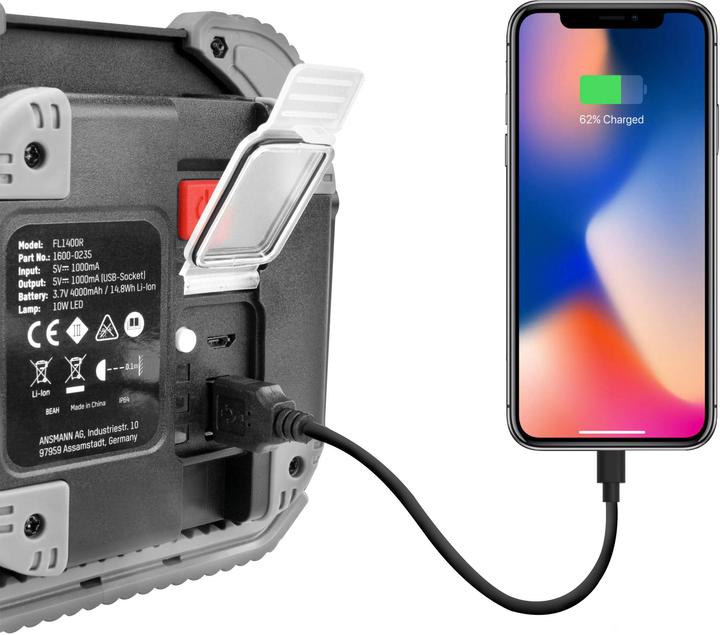 Actual product image Ansmann LED construction spotlight (1400 lm)