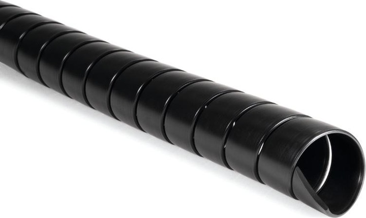 Produktbild HellermannTyton SPF20-PP-BK Spiralschlauch Schwarz 1 m (Kabelspiralschlauch, 100 cm)