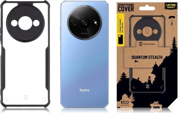 Image du produit Tactical Quantum Stealth Cover pour Xiaomi Redmi A3 2024 Clear/Black (Xiaomi Redmi A3)