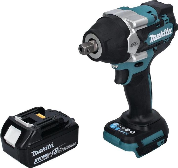 Actual product image Makita DTW 701 F1 Battery impact wrench 18 V 700 Nm 1/2" XPT Brushless + 1x battery 3.0 Ah - without (Rechargeable battery operated)