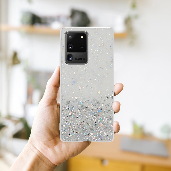Actual product image Cadorabo TPU cover sparkling glitter (Samsung Galaxy S20 Ultra)