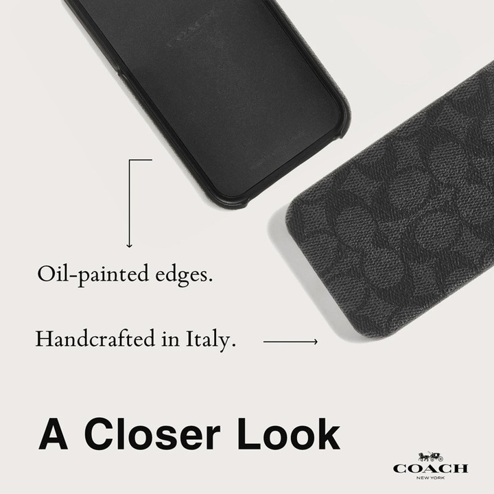 Produktbild Coach Slim Wrap Signature C Hülle – iPhone 15 Pro Hülle (Anthrazit) (Apple iPhone 15 Pro)