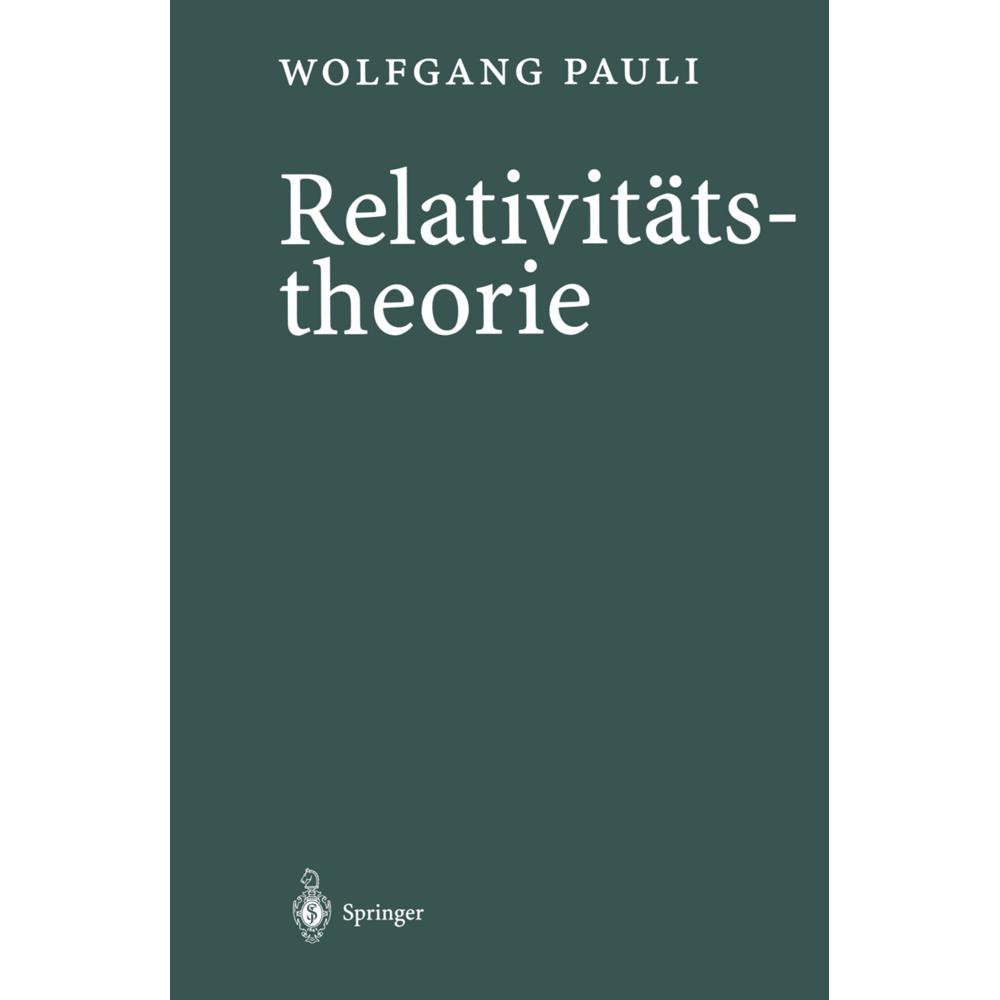Relativitätstheorie, Fachbücher von Wolfgang Pauli