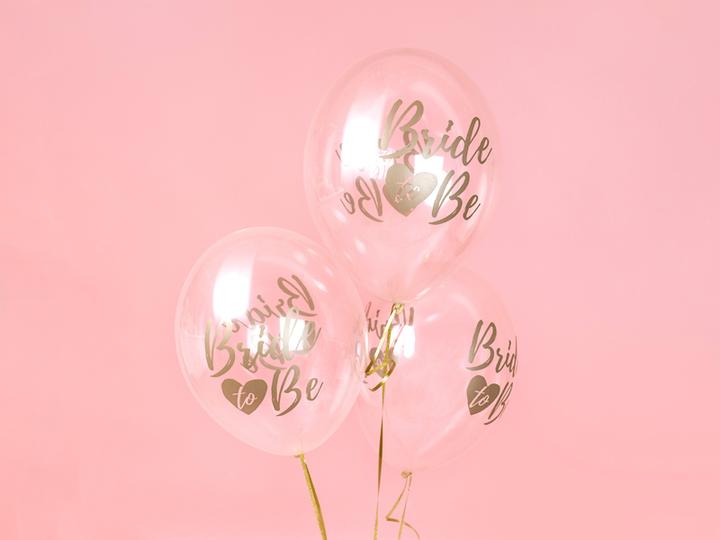 Actual product image Partydeco Balloons 30cm, Bride to be, Crystal Clear (1 pkt / 50 pc.) (50x)