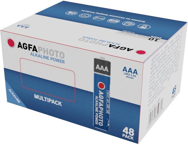 Productafbeelding AGFAPHOTO Voeding LR03 Micro (AAA) batterij alkaline mangaan 1,5 V 48 st. (48 Pcs., AAA)