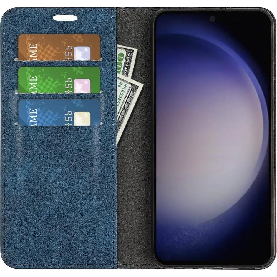 Thumbnail - Cover-Discount Stand Flip Case Hülle blau (Samsung Galaxy S24+), Smartphone Hülle, Blau