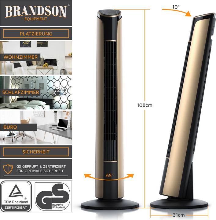 Actual product image Brandson Tower fan (52 dB)