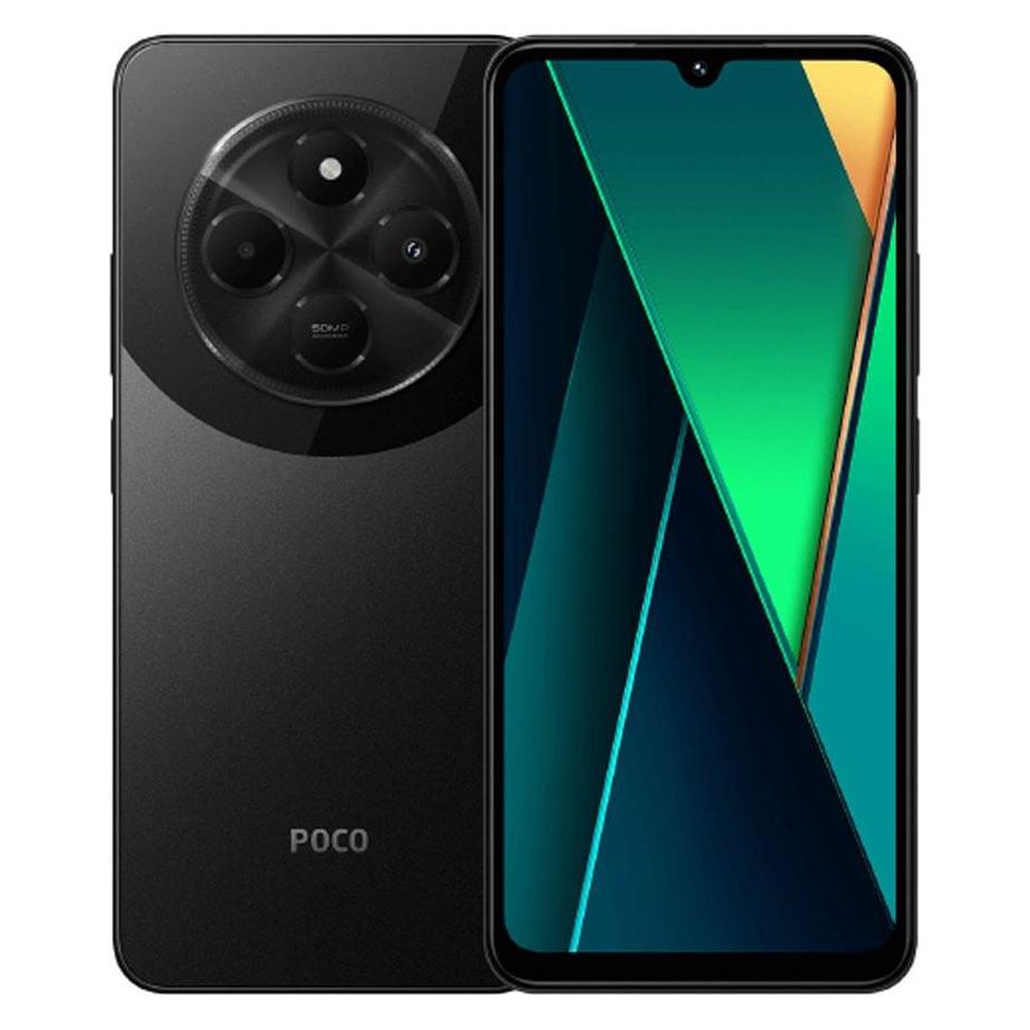 Xiaomi Poco C75 (128 GB, Schwarz, 6.88", Dual SIM, 4G), Smartphone, Schwarz