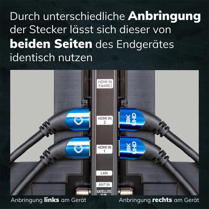 Produktbild Oehlbach HDMI AV Anschlusskabel (1x HDMI-Stecker - 1x HDMI-Stecker) 1 m Schwarz (1 m, HDMI, 2.1)