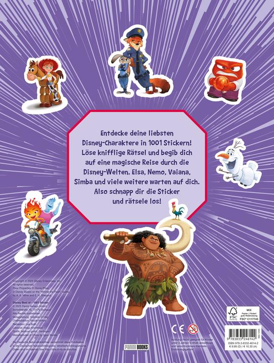 Actual product image Panini Disney Best of: 1001 Sticker - Stickern - Rätseln - Ausmalen (1001 Sticker)