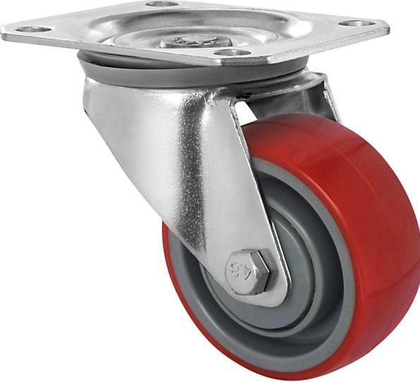 Produktbild Cascoo PU-Reifen, rot auf Polyamidfelge