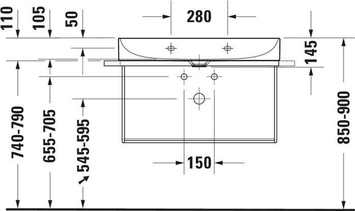 Image du produit Duravit Lavabo pour meuble DuraSquare 80 x 47 cm blanc 2353800041 (470 mm, 800 mm)