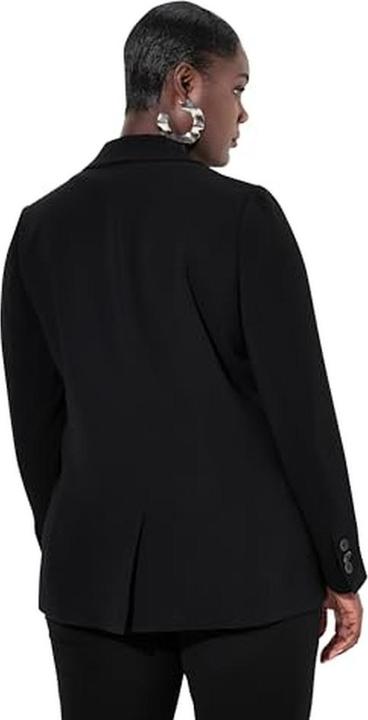 Actual product image Ulla Popken Triacetate Blend Lapel Collar Fully Lined Blazer (58)