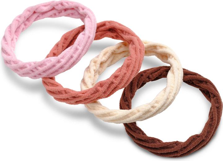 Immagine prodotto Body Mind Soul Cravatta per capelli Yoga avorio/rosa 4 pezzi (Elastico per capelli)