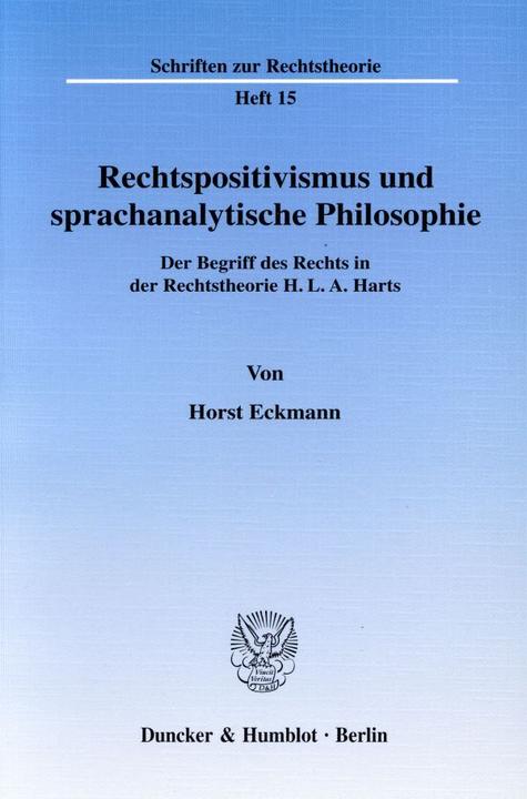 Produktbild Rechtspositivismus und sprachanalytische Philosophie (Deutsch, 1969)