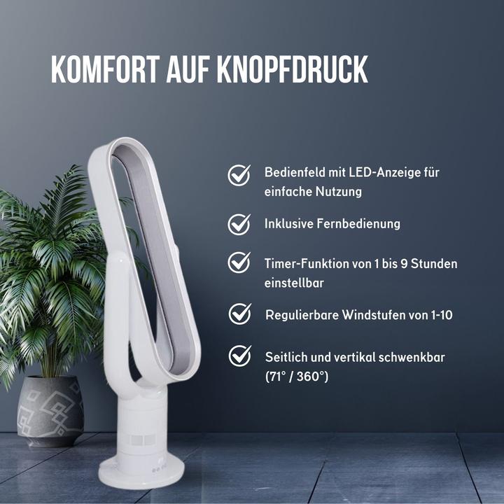 Produktbild Hermex Rotierender Turmventilator Standventilator Ventilator (45 dB)