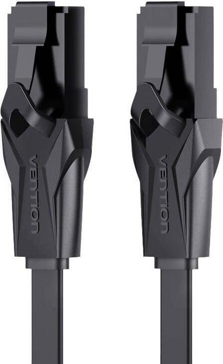 Produktbild Vention Flat UTP Category 6 Network Cable IBABL 10m Black (U/UTP, CAT6, 10 m)
