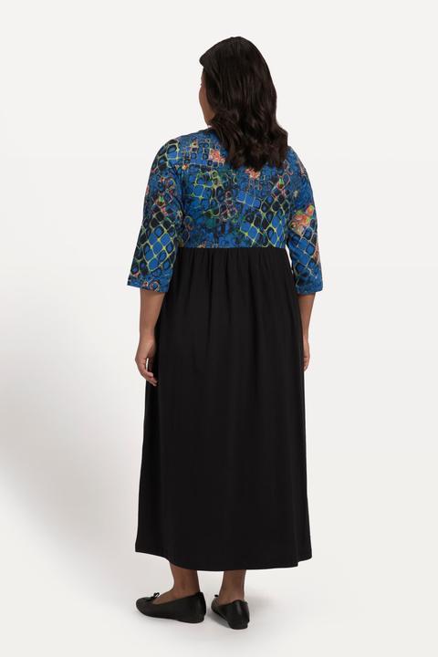 Produktbild Ulla Popken Jerseykleid, A-Line, Empirenaht, Taschen, Carree-Ausschnitt, 3/4-Arm (46, 48)